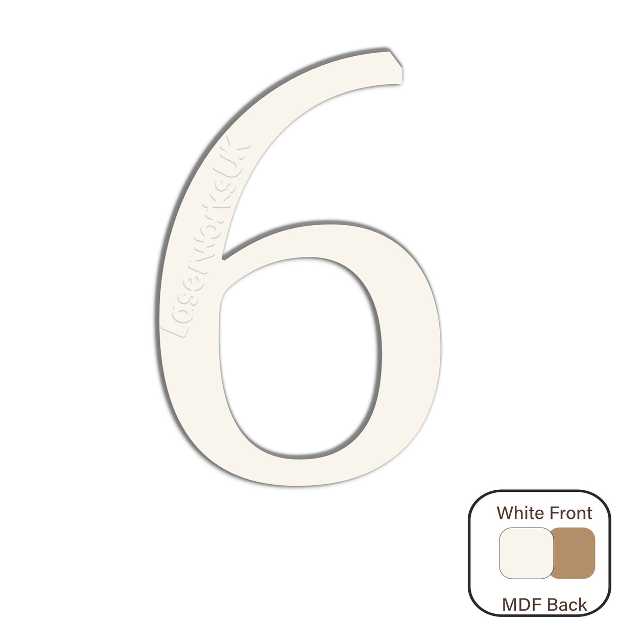 White Engraved Wooden Alphabet Letters - Laserworksuk