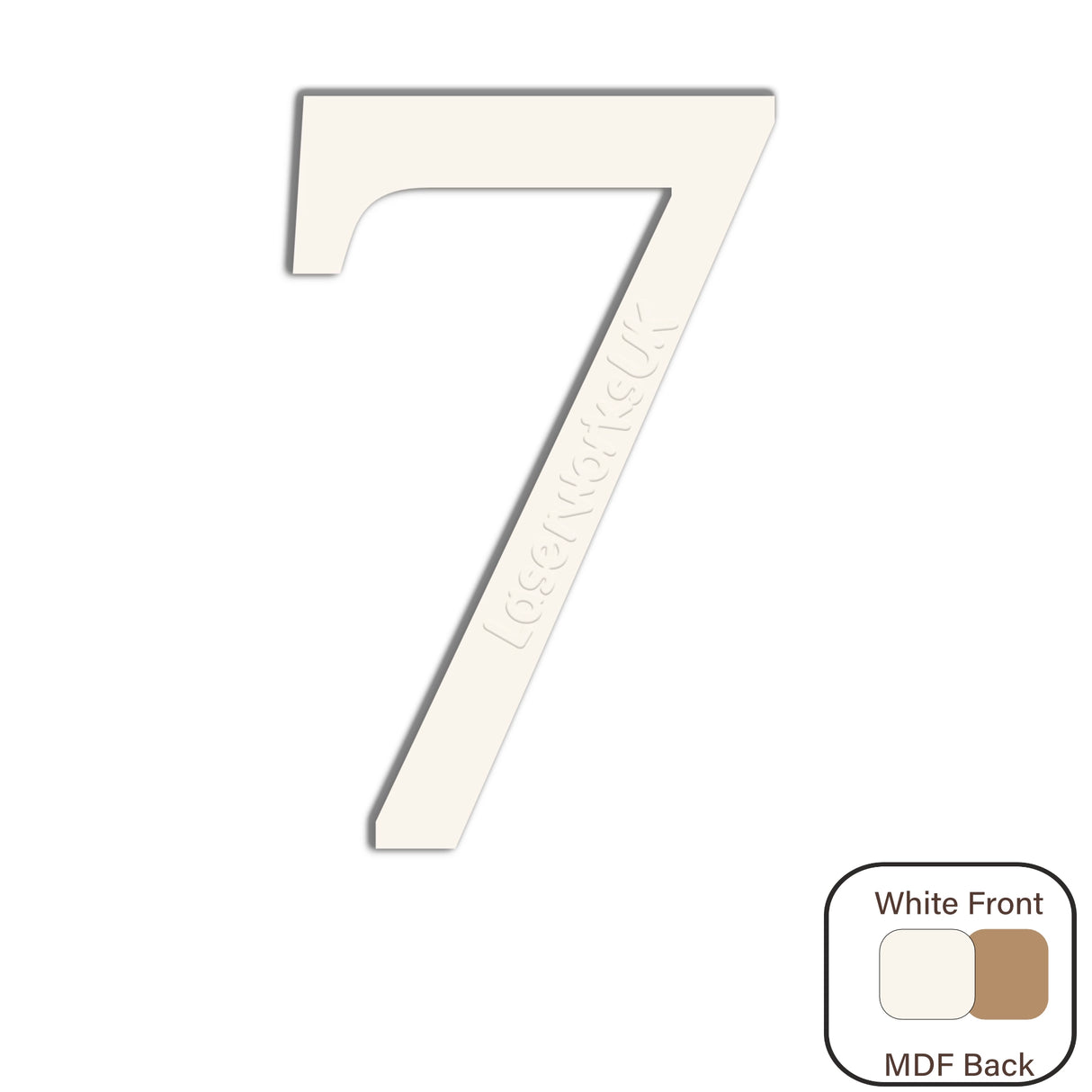 White Engraved Wooden Alphabet Letters - Laserworksuk
