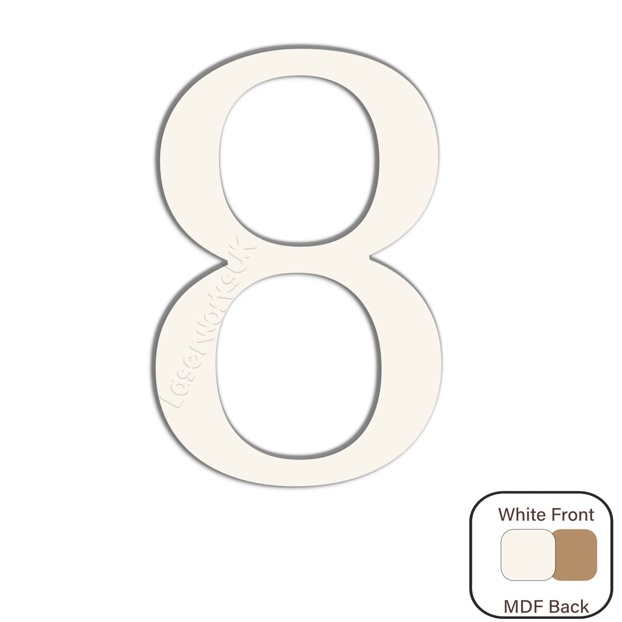 White Engraved Wooden Alphabet Letters - Laserworksuk