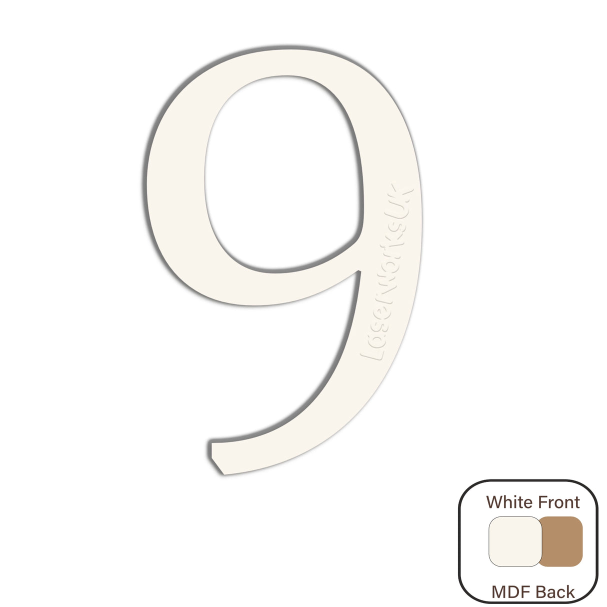 White Engraved Wooden Alphabet Letters - Laserworksuk