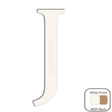 White Engraved Wooden Alphabet Letters - Laserworksuk