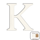White Engraved Wooden Alphabet Letters - Laserworksuk