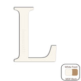 White Engraved Wooden Alphabet Letters - Laserworksuk
