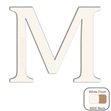 White Engraved Wooden Alphabet Letters - Laserworksuk