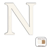 White Engraved Wooden Alphabet Letters - Laserworksuk