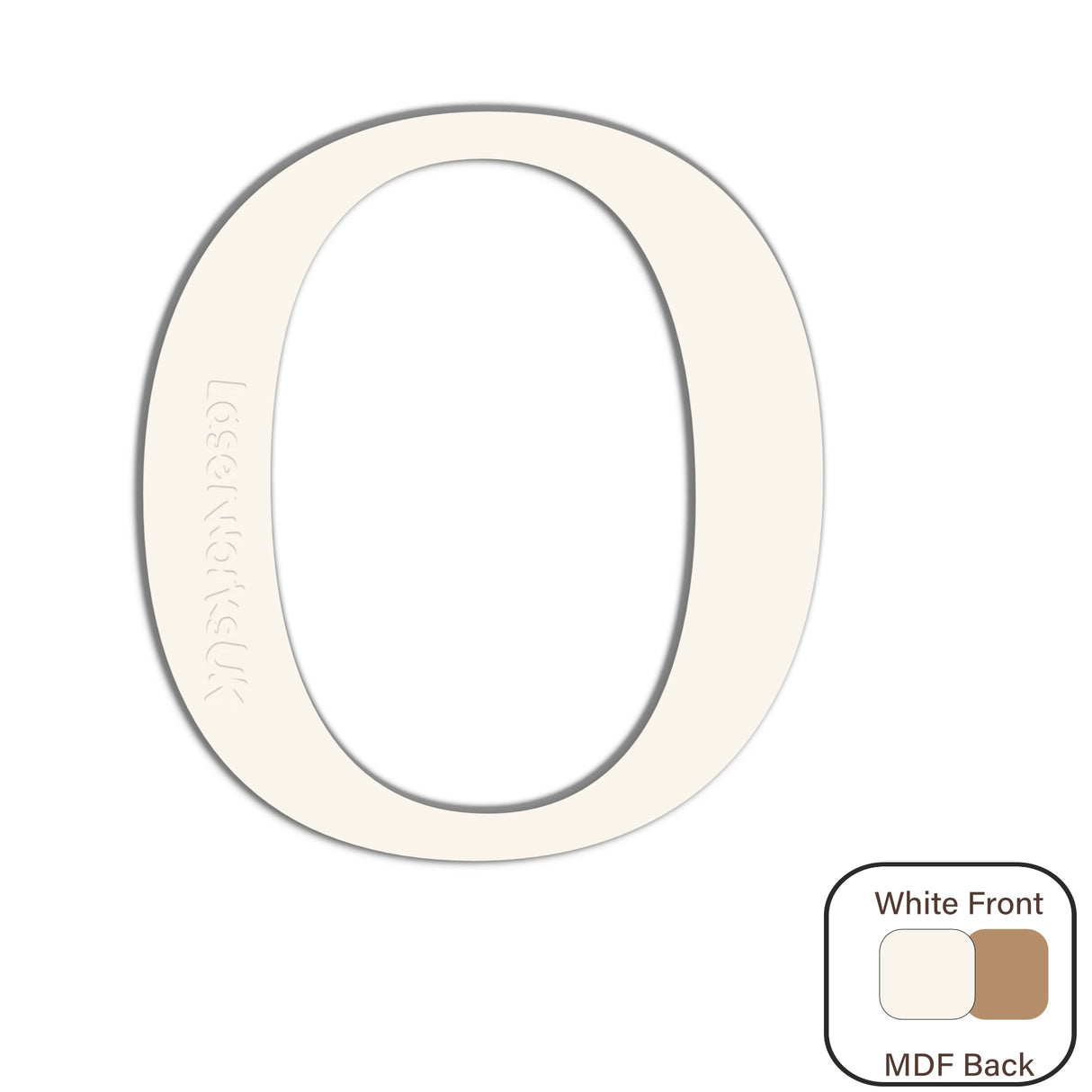 White Engraved Wooden Alphabet Letters - Laserworksuk