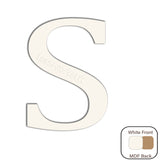 White Engraved Wooden Alphabet Letters - Laserworksuk