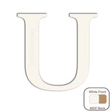 White Engraved Wooden Alphabet Letters - Laserworksuk