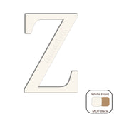 White Engraved Wooden Alphabet Letters - Laserworksuk