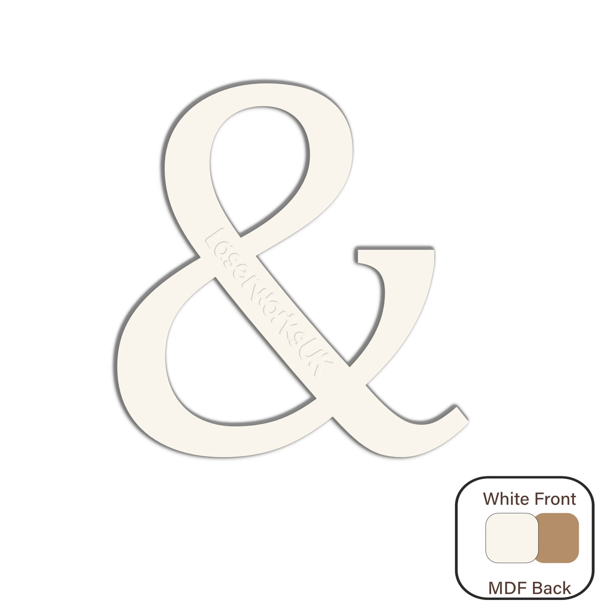 White Engraved Wooden Alphabet Letters - Laserworksuk