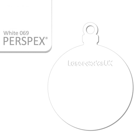 Acrylic Christmas Bauble Blanks (8cm Pack of 6) - Laserworksuk