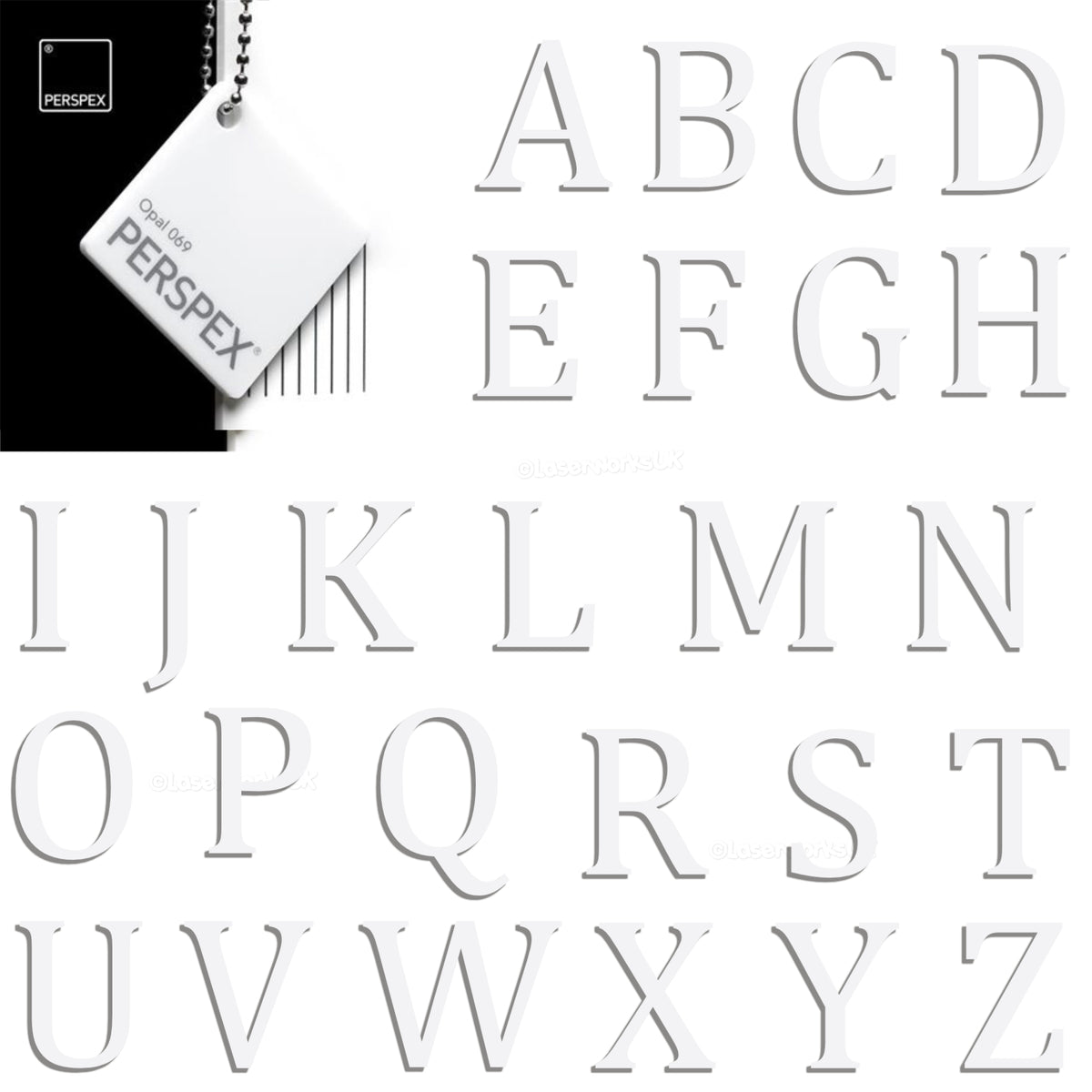 Acrylic 7.5cm High Letters & Numbers - 40+ Colours - Multi Buy Discounts - Laserworksuk
