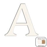 White Engraved Wooden Alphabet Letters - Laserworksuk