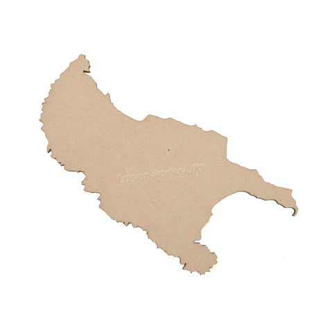 Wooden Zakynthos Maps - Greek Island Outline Shapes - LaserworksUK