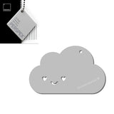 Custom Kawaii Happy Cloud Acrylic Keyring – 40+ Colours Available