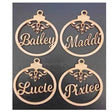 Personalised Christmas Tree Baubles - LaserworksUK