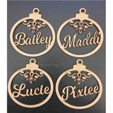 Personalised Christmas Tree Baubles - LaserworksUK