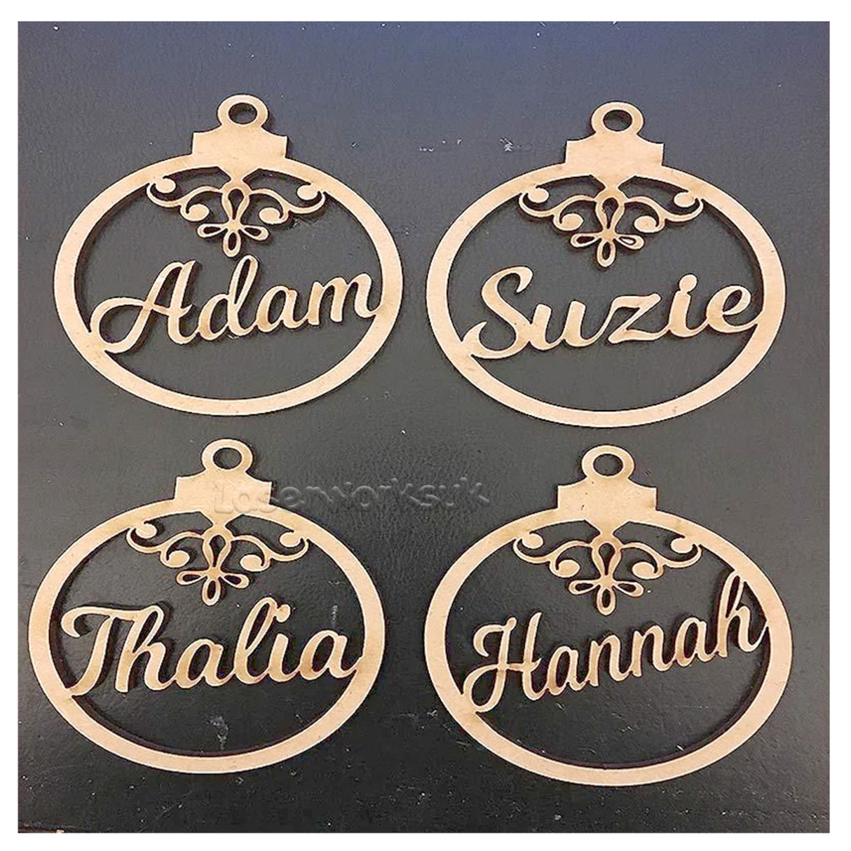 Personalised Christmas Tree Baubles - LaserworksUK