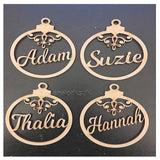 Personalised Christmas Tree Baubles - LaserworksUK