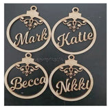 Personalised Christmas Tree Baubles - LaserworksUK