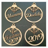 Personalised Christmas Tree Baubles - LaserworksUK