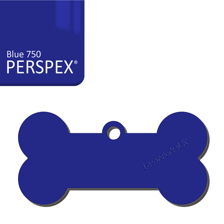 Acrylic Dog Bone Keyring - Multi Colours Blank Tags - Laserworksuk