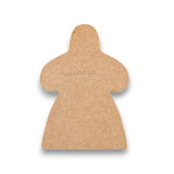 Freestanding Wooden Bride Meeple Craft Shapes - Laserworksuk