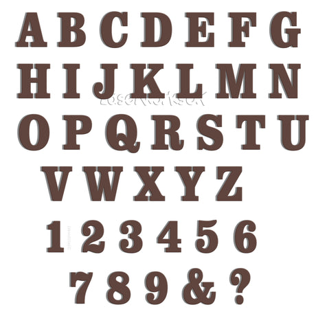 Acrylic 4cm High Letters & Numbers - 40 Colours - Multi Buy Discounts - Laserworksuk