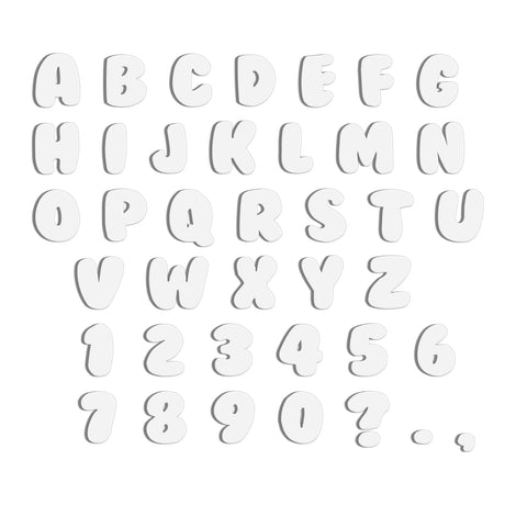 Acrylic Bubble Font - 10cm High Letters & Numbers - 40+ Colours - Laserworksuk