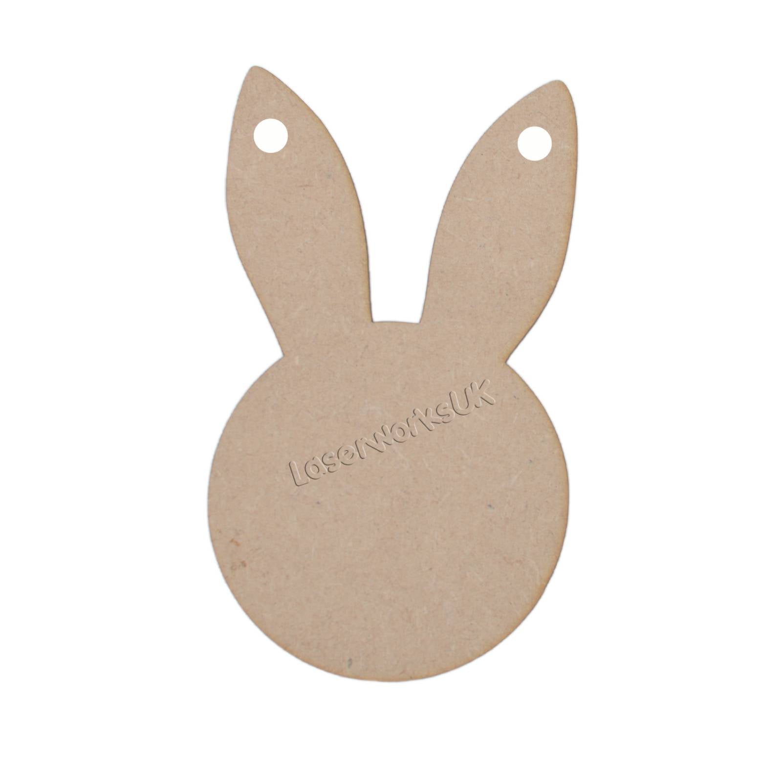 Rabbit Bunny Head Easter Craft Shapes - LaserworksUK