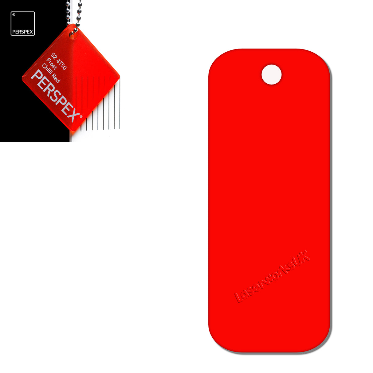 Acrylic Rectangle Keyring Blank Fobs (8cm Pack of 10) - Laserworksuk