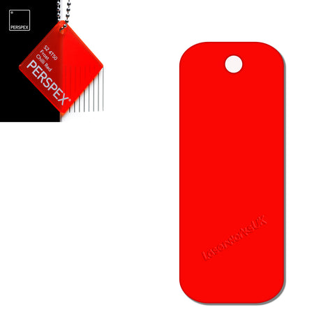 Acrylic Rectangle Keyring Blank Fobs (8cm Pack of 10) - Laserworksuk