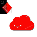 Custom Kawaii Happy Cloud Acrylic Keyring – 40+ Colours Available