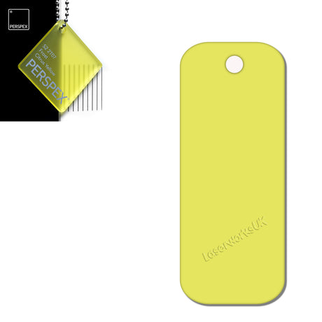 Acrylic Rectangle Keyring Blank Fobs (8cm Pack of 10) - Laserworksuk