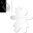 Acrylic Christmas Gingerbread Girl Decorations (Pack of 12) - Laserworksuk