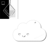 Custom Kawaii Happy Cloud Acrylic Keyring – 40+ Colours Available