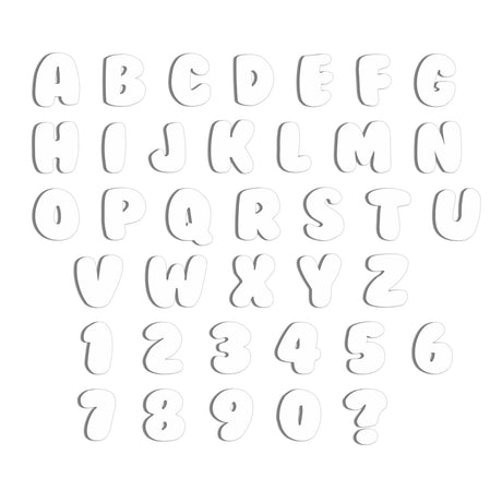 Acrylic Bubble Font - 10cm High Letters & Numbers - 40+ Colours - Laserworksuk