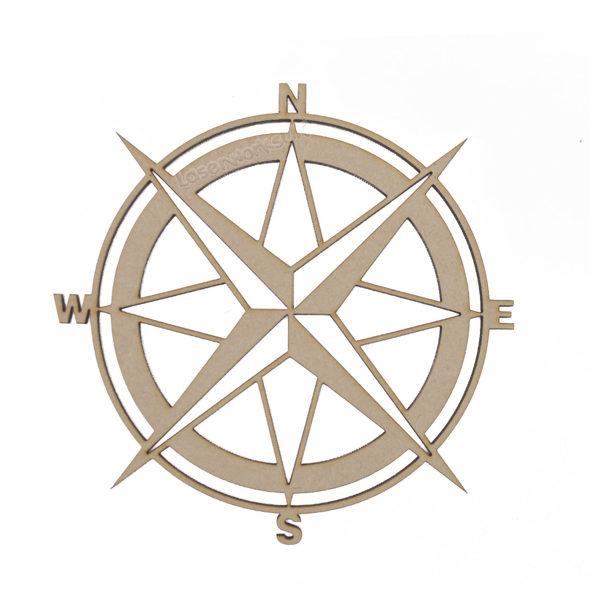 Wooden Compass Craft Shapes - Ships Boat Compass Wheel - LaserworksUK