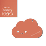 Custom Kawaii Happy Cloud Acrylic Keyring – 40+ Colours Available