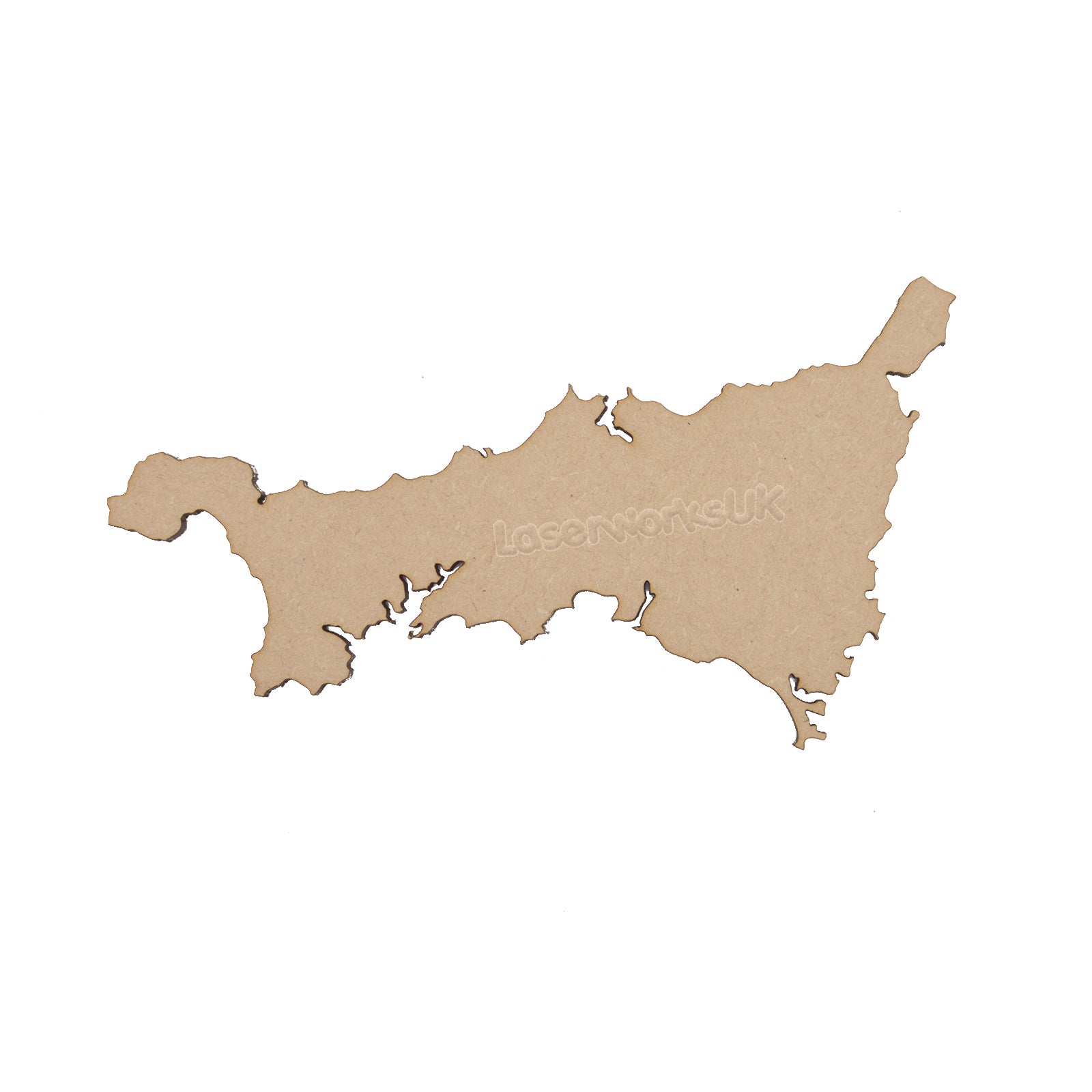 Wooden Cornwall Maps - Cornish Map Shape - LaserworksUK