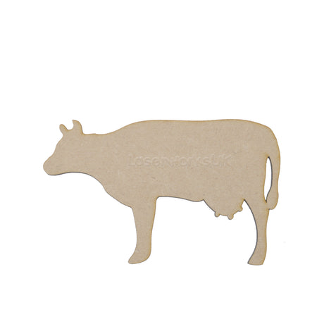 Wooden Cow MDF Craft Shapes - Laserworksuk