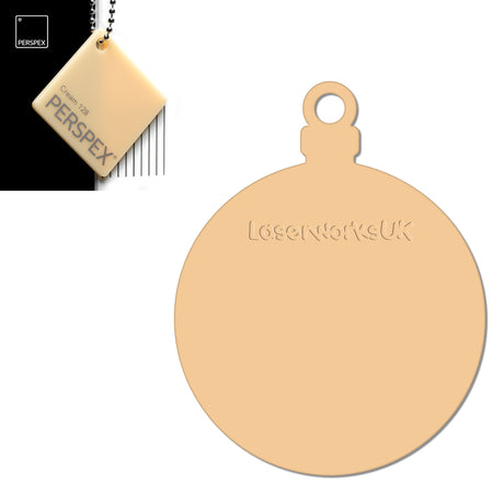 Acrylic Christmas Bauble Blanks (8cm Pack of 6) - Laserworksuk