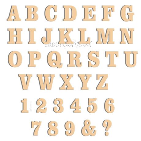 Acrylic 4cm High Letters & Numbers - 40 Colours - Multi Buy Discounts - Laserworksuk