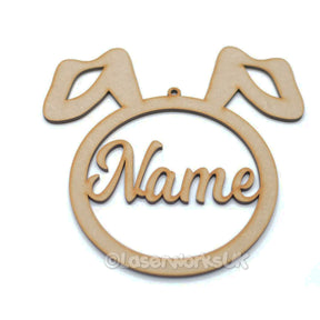 Happy Easter Hanging Sign - Easter Bunny Craft Shapes - LaserworksUK