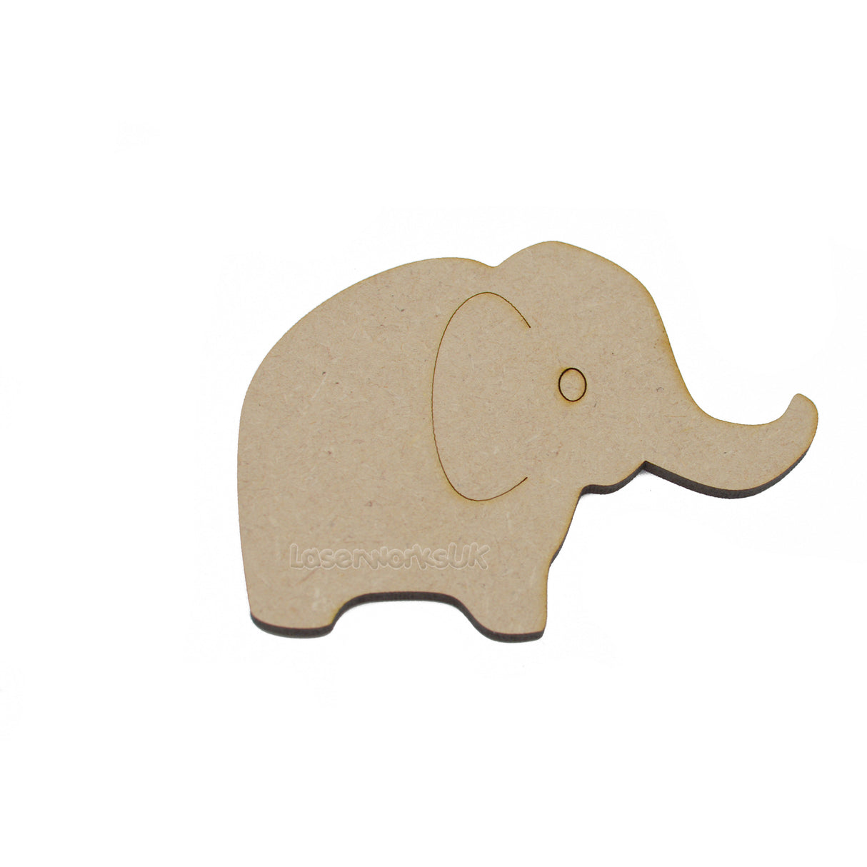 15x Wooden Craft Elephant Shapes