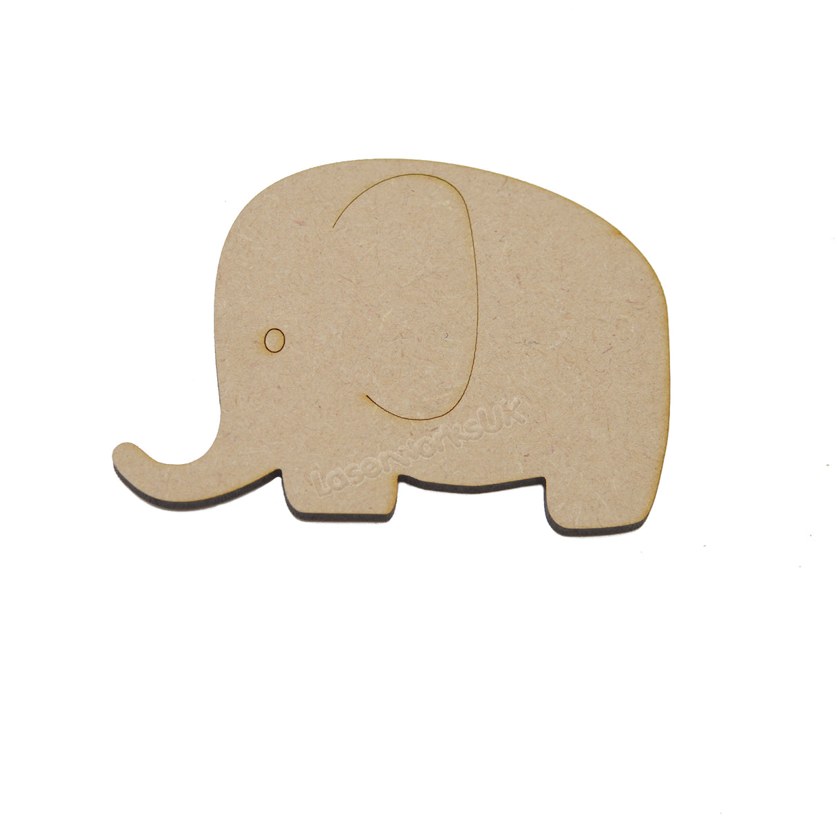 10x Wooden Elephant Craft Shapes - LaserworksUK