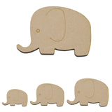 10x Wooden Elephant Craft Shapes