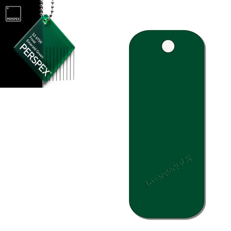 Acrylic Rectangle Keyring Blank Fobs (8cm Pack of 10) - Laserworksuk