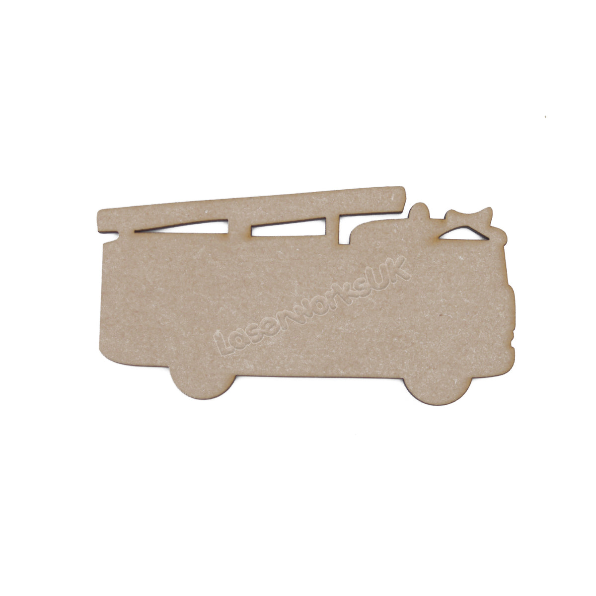 3mm MDF Wooden Fire Engine Shapes | LaserworksUK