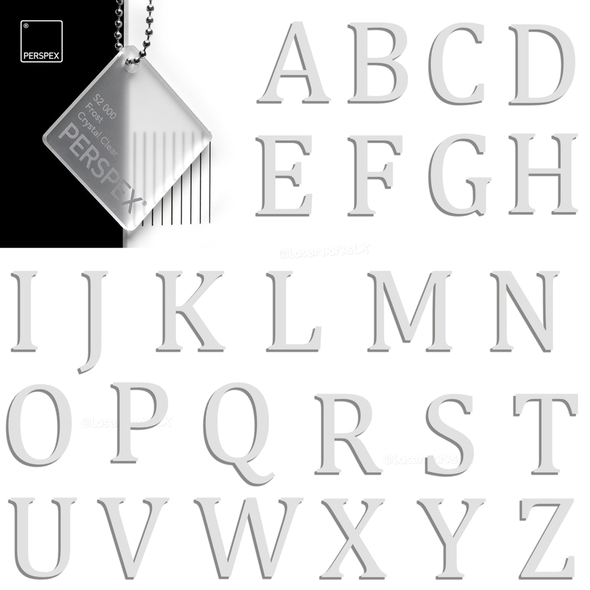 Acrylic 7.5cm High Letters & Numbers - 40+ Colours - Multi Buy Discounts - Laserworksuk